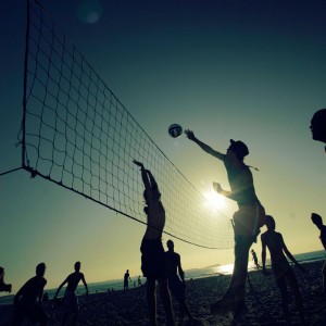 jens karlsson - sunset volleyball in portugal ipad wallpaper