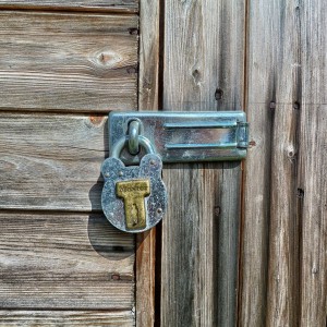 david mark - hanging lock wooden door ipad wallpaper