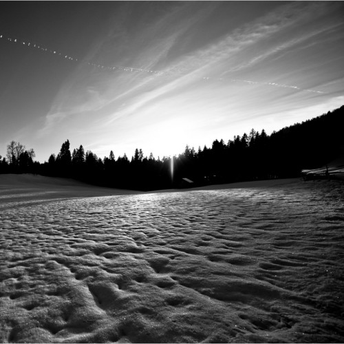 Black and White Winter Landscape by Matthias Rhomberg Ipad wallpaper