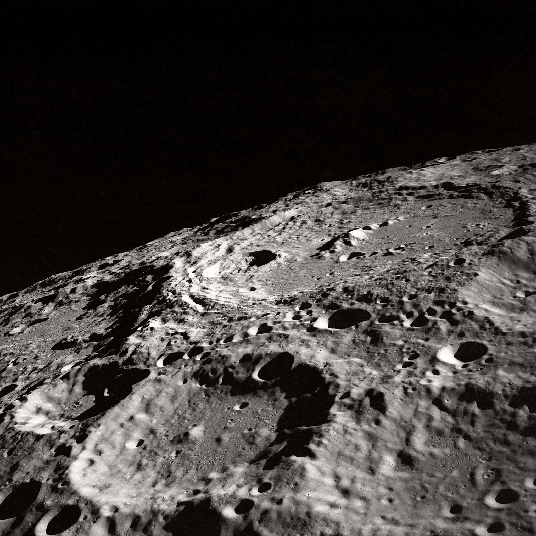 nasa - moon craters ipad wallpaper