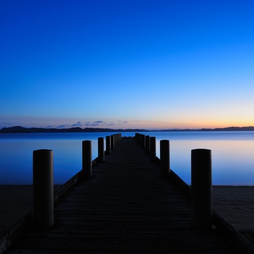 Maraetai Dock before sunrise by Piotr Zurek Ipad wallpaper
