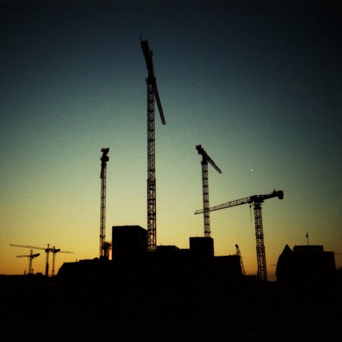 LOMO Cranes by Ralph von der Heyden Ipad wallpaper