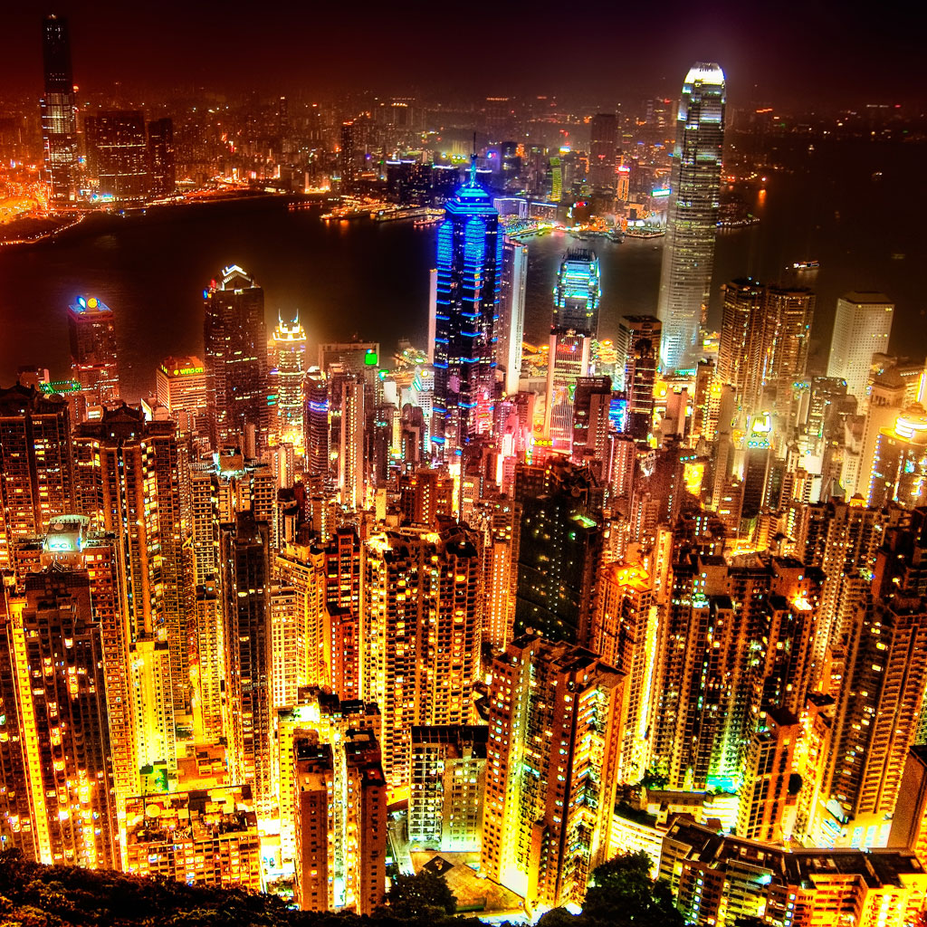 Hong kong at night wallpaper | Wallpaper Wide HD