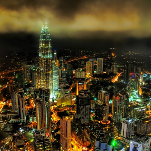 Kuala Lumpur at night by Stuck in Customs Ipad wallpaper
